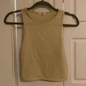Cream Tank top cropped top